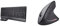 Trust Trezo Tastatur Maus Set Kabellos, Deutsches QWERTZ-Layout, Nachhaltiges Design, Schwarz & Verto Kabellose Vertikale Maus, Wireless Ergonomische Maus