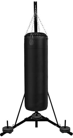 Support de Sac de Frappe Pliable en Acier - 68 kg de Charge - Hauteur Réglable 182-230 cm - Autoportant & Base Triangulaire - Boxe, Fitness, Arts Martiaux Boxing Porte Punching Bag