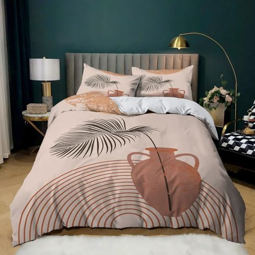 XCQHZYQ Bettwäsche Vase 3 Teilig Bettwäsche Bettbezug Set 180x200 cm Mikrofaser Bettbezüge für Erwachsene Kinder, mit 2 Kissenbezug 80x80 cm