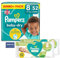 Toddler Protection Bundle Consists of Nappies Baby Dry Size 8 Jumbo+ 52 Nappies with 2 Packs of Baby Wipes