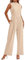 Haibang Jumpsuit Damen Sommer Elegant Ärmellos Overall Lang Mock Neck Romper Lässig Einteiler Festlich Hochzeit Hosenanzug Weites Bein Hose Playsuit mit Taschen