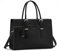VASCHY Sac Cabas Femme, Grand Sac Ordinateur Femme en Cuir PU 15,6 Pouces PC Élégant Sac a Main Sac Travail Femme Mallette pour Affaire Bureau Professeur Noir