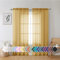 Aiyufeng Goldfarbene Vorhänge, 183 cm lang, 2 Paneele, lichtfilternd, goldfarben, Fenstervorhang, Vorhänge für Küche, Schlafzimmer, Kinderzimmer, Doppelstangentasche, 2 Stück 107 x 183 cm
