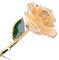 Brrnoo Véritable Fleur de Rose en Or 24 Carats, Ornements Fabriqués à la Main avec Support pour Un Amour éternel, œuvre d'art Naturellement Différente dans Le Monde, Fleur de Rose véritable trempée