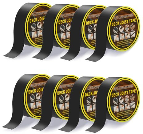 394ft Terrassendach Band, 8 Rollen Wasserdichtes Butylband 50mm * 15m, Holzabdichtungsband für Terrassendächer, Reparatur und Abdichtung zum Schutz von Terrassendächern Terrassenband