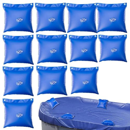 Closing Swimming Pools, Water Bags Pool, 12X Pool Weights Cover, Thick PVC