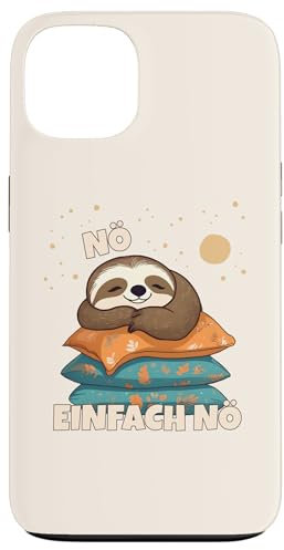 Kinder mit Aufdruck bevor du fragst nein nö Faultier Spruch Hülle für iPhone 13