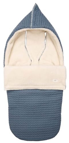 Koeka Kinderwagen Buggy Fußsack - Mit Teddy Gefüttert - Mit Kapuze - Oslo - Aus Baumwolle - Abwaschbar -