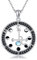 DAYLINLOVE Lilith Kette 925 Sterling Silber Mondphasen Mondstein Anhänger Halskette Siegel von Lilith Schmuck Geschenk für Damen Mädchen
