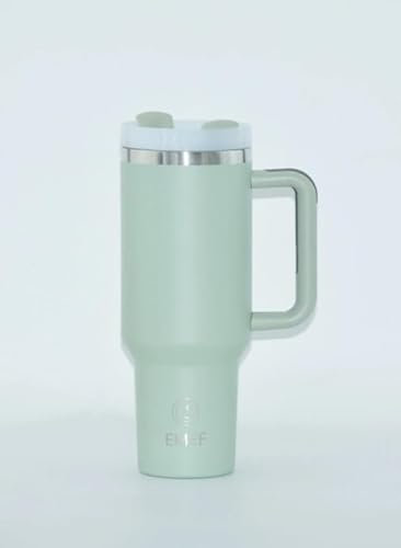 EMEF Insulated Tumblers - Durable Stainless Steel Travel Mugs Stylish Practical Drinkware for Hot and Cold Drinks in with Leak Proof Lids for Every Occasion (Pastel Green, Large 40oz)