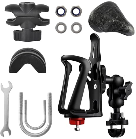 Bike Water Bottle Holders No Screws,Universal Bike Cup Holder,360 Degree Rotatable Bike Water Bottle Cage,Water Bottle Holders for Kids Bike Adult Bike,Stroller,Motorcycle Handlebar & Frame