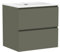 Baikal Mueble de Baño Klay. Mueble MONTADO. 2 Cajones Suspendido con Lavabo. Armario de Baño. Lavabo Ceramico. 70cm Verde Musgo.