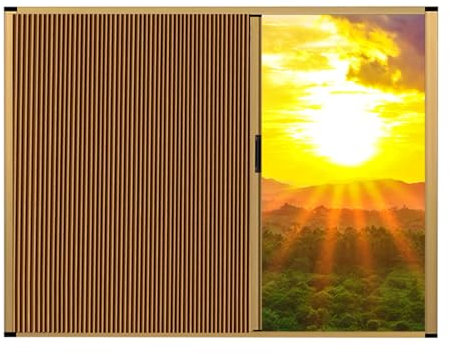 Panneau occultant pliable de qualité supérieure pour porte accordéon intérieure et porte de grange coulissante pour couloir, abri de jardin ou espaces extérieurs (80 x 100 cm)