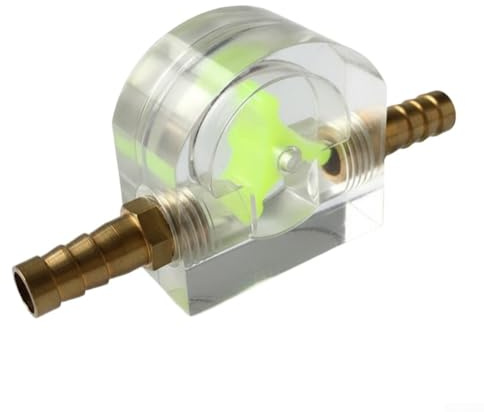 Wasserdurchflussanzeige, halbrunde Zwei-Wege-Pagode, 6 mm-10 mm, Wasserkühlung, Durchflussmesser für PC-Flüssigkeitskühlsystem (10 mm)