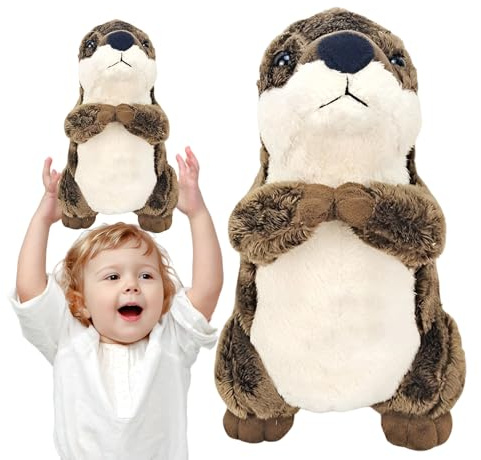 Plüschtier Nutria – 20 cm Nutria Spielzeug | weiches und niedliches Plüschtier | offene oder geschlossene Augen | Geschenk für Kinder, Geburtstag, begeisterter Begleiter, realistisches Haar