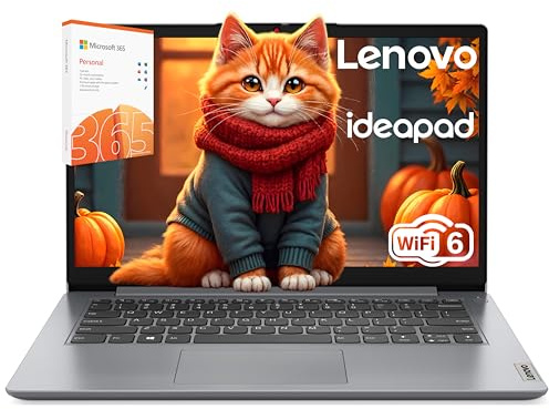 Lenovo Ordinateur portable 2026 pour étudiant et maison, 14 avec Office 365, 8 Go de RAM, 128 Go de stockage, Intel Dual Core, WiFi 6, Windows 11, longue durée de vie, ordinateur portable essentiel