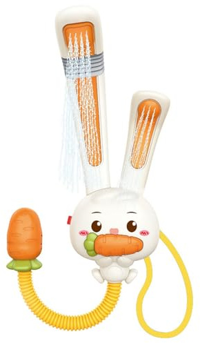 Cabezal de Ducha de baño para bebé, rociador de baño de Conejo Bonito para bebé, Juguetes de Ducha eléctricos de plástico para bañera, Cabeza para niños y niñas