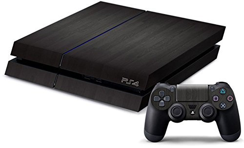 DOTBUY PS4 Skin Aufkleber Sticker Design Folie schützende Haut Schale für Sony Playstation 4 Konsole und 2 Dualshock Controller (Wood Black)