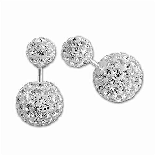 SilberDream Ohrringe Damen 925 Silber Ohrstecker Tribal Design weiß SDO8516W Silber Ohrstecker