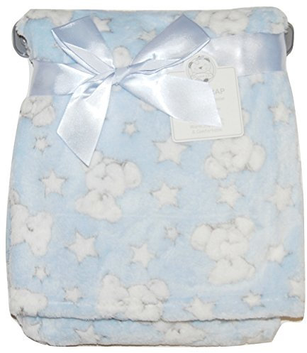 Baby-Wickeldecke für Kinderwagen, Kinderbett, Babybett, Babykorb, blauer Teddybär