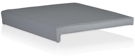animal-design Klemmkissen für Sitzbank Sitz-Kissen 1 Leiste Kunstleder ca. B 40 cm x T 35 cm / 38 cm x H 6 cm in grau, schwarz oder braun, Farbe:grau