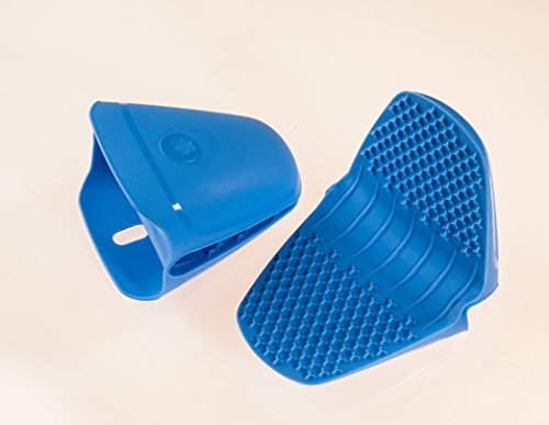 Kochblume Thermo-Fingerschutz | Hitzeschutz | Premium-Silikon | Hitzebeständig | Spülmaschinenfest | Farbe: blau