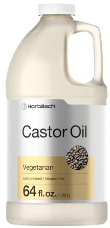 Horbaach Castor Oil Cold Pressed | 100% Pure and Hexane Free | 64 fl oz