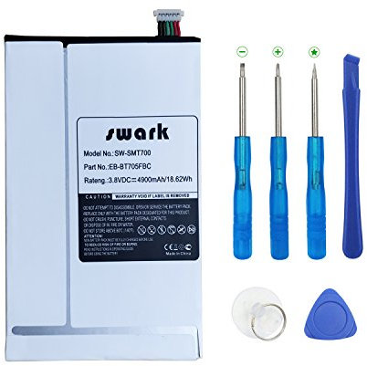 Swark Batterie 4900 mAh (3,8 V) pour Galaxy Tab S 8.4, SM-T700, SM-T705, EB-BT705FBE, EB-BT705FBC, EB-BT705FBU