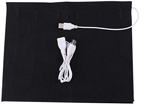 Pet Heating Pad, Akozon USB Operated Heater 1pc 5V Electric Cloth Heater Pad 23 x 29cm Heating Element for Clothes Seat Pet Dogs and Cats Warmer 35℃-50℃