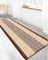 PHP Anti Slip Hallway Carpet Runner Rug, 60 x 220 cm Non-Slip Gel Back Door Runners Rug, Washable Long Enterway Anti Slip Rugs for Living Room and Hallway -Brown Beige