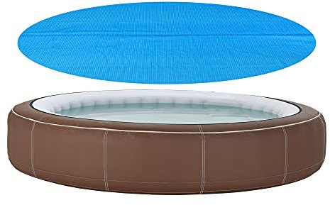 [en.casa] Cobertor para Piscina Manta Térmica Redonda Cubierta para Piscina Hinchable Jardín Verano Aire Libre Polietileno 457 cm - Azul