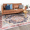 FRAAI Teppich Vintage - Azara Blau Rot 160x230cm - Baumwolle, Polyester - Flachgewebe - Vintage - Orientalisch - Wohnzimmer, Esszimmer, Schlafzimmer - Rug