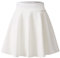 Hoerev Femmes Filles Évasé Casual Mini École Tennis Patineur Casual Jupe De Danse avec Deux Poches Latérales Et Short Intérieur,Blanc avec Bande élastique,L