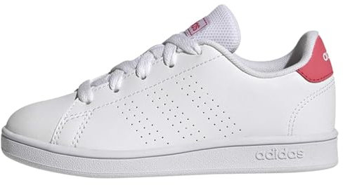 Adidas Advantage Lifestyle Court Lace Shoes, Scarpe da Tennis, Cloud White/Real Pink/Core Black, 38 2/3 EU