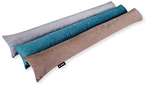 4L Textil Zugluftstopper Durchzugstopper Windstopper für Türen und Fenster Luftzugstopper für Tür Türschlange Türrolle 70 cm 80 cm 90 cm 100 cm 150 cm (Samt 02, 70 cm)