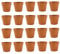 JIHUOO 20 Pcs Mini Plastic Planters Indoor Plant Pots Small Seed Starting Flower Nursery Tiny Garden Decorative Gardening Pots Brown, 40 x 45mm (H x D) (ZSN1128N(20))