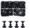 JINTANG 90 Sets Chicago Buchschrauben,M5×5mm Binding Schrauben kit Schraube Metallzubehör Nägel Nieten Chicago Button für DIY Leder Dekoration, Bookbinding,Buchbinderei(mattes schwarz)
