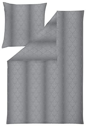 ESTELLA Bettwäsche Juri | anthrazit| 135x200 + 80x80 cm | bügelfreie Interlock-Jersey-Qualität