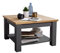 möbelando Couchtisch WZ-0133 aus Kiefer massiv in grau mit Absetzungen in eichefarbig. Abmessungen (BxHxT) 75x45x75 cm
