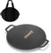 Plaque De Cuisson Coréenne avec Sac Et Corde De Chanvre, Barbecue Rond De 30 Cm, Compatible avec Induction, Cuisinière à Gaz, Cuisinière électrique, Barbecue Intérieur Ou Extérieur