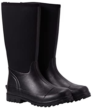 Mountain Warehouse Mucker Damen Lange Neopren-Stiefel Schwarz Damen-Schuhgröße 37 EU