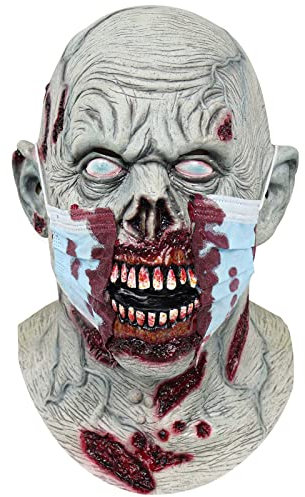 Masque de zombie , masque de zombie bouche marche mort, masque d'horreur, casque de zombie pour Halloween, cosplay, costume de fête