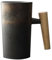 Blogiiup Tasse à café avec poignée en Bois 220 ML, Tasses Vintage ergonomiques en grès Exquis pour Le Bureau et la Maison, Cadeaux Fantaisie pour Noël, Anniversaire, fête des pères