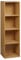 URBNLIVING Tier Wooden Bookcase Shelving Display Storage Shelf Unit Wood Shelves (Beech, 4 Shelf)