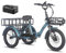 Fafrees F20 Mate Ebike Dreirad Lastenfahrrad 20 * 3.0 Zoll, E Bike Klapprad 48V 21Ah Akku, E Bike 3 Rad 65N.m 25km/h, Dreirad für senioren (Vorderer Korb + großer hinterer Korb, Blau)