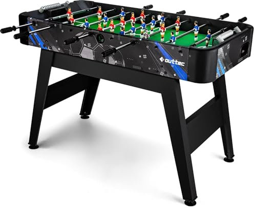 Outtec® Kickertisch, Tischkicker, Tischfußball - 139x 60 x 80 cm - inkl. 2 Bälle - Fußballtisch mit 22 Spieler, Torzähler (Gamma)
