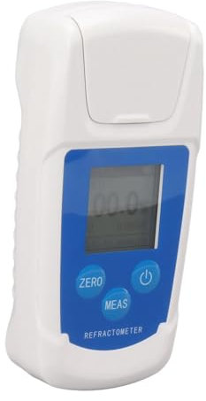 Brix Digitales Refraktometer, Temperaturkompensationsfunktion, einfach zu bedienen, 0–55 % 3 Daten, Messgerät Brix für Getränke, Säfte zur Messung des Inhalts