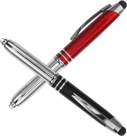 STOBOK 4er-Pack Touch Kugelschreiber LED-Lichtstifte Beleuchtete Spitze Schreibkugelschreiber Metallstifte Stift Mit Licht Mit für Kinder, Studenten, Ärzte, Krankenschwestern, Büros, als Geschenk