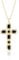 Linawe Schwarz Kreuzkette Goldkette Halskette Damen Kreuz Kette Gold, Diamant Geburtsstein Kristall Kettenanhänger, Goldkette mit Anhänger Vergoldete Kette mit Kreuz Schmuck
