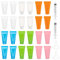 BENECREAT 24 Tubes de Lotion Vides en Plastique de 6 couleur 5 ml Bouteilles Souples Rechargeables avec entonnoir et seringues Sans Aiguille pour la Distribution de Lotions Corporelles